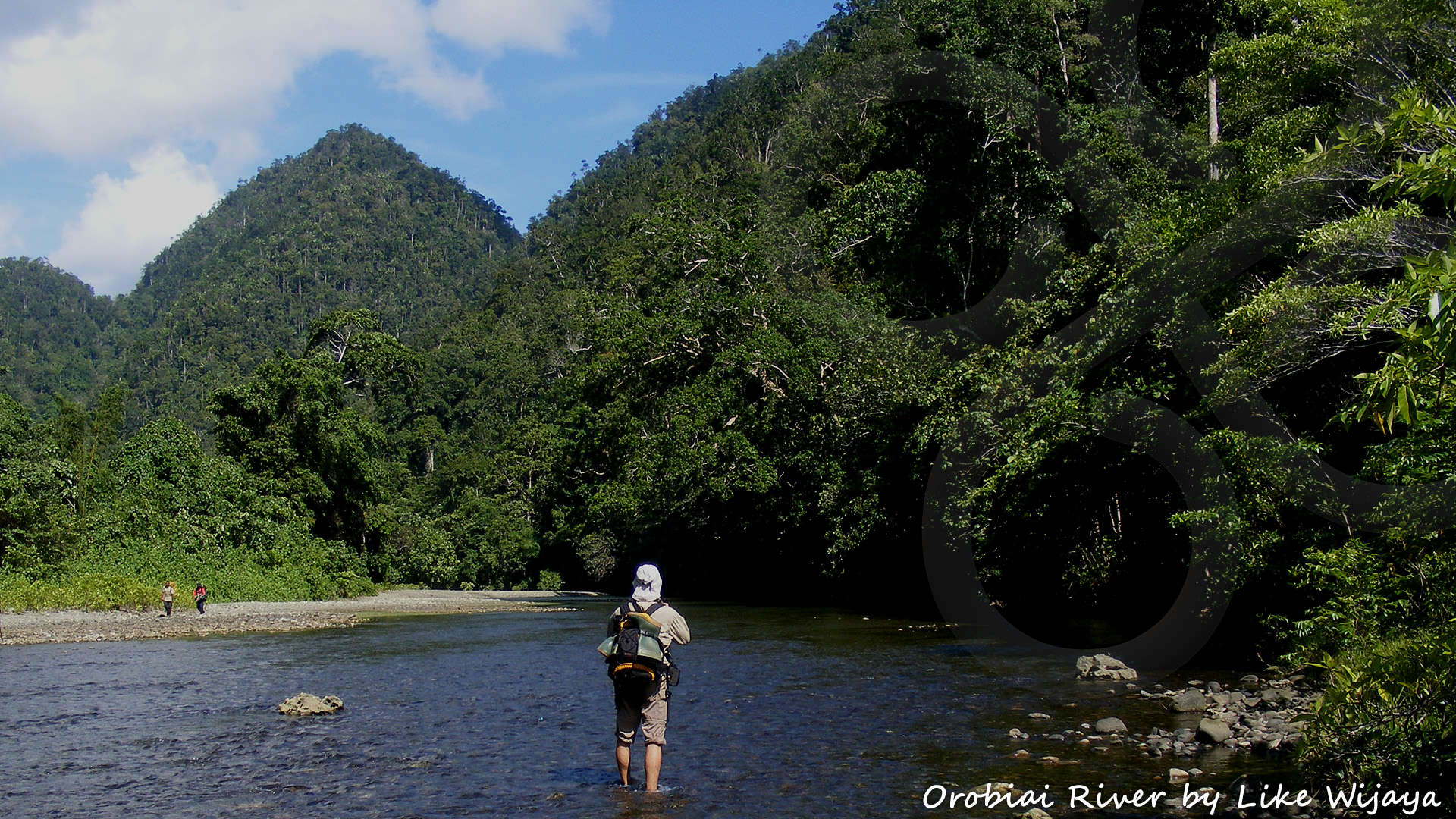 View of the Orobiai River on the largest Raja Ampat island of Waigeo in eastern Indonesia. Copyright &copy; Like Wijaya