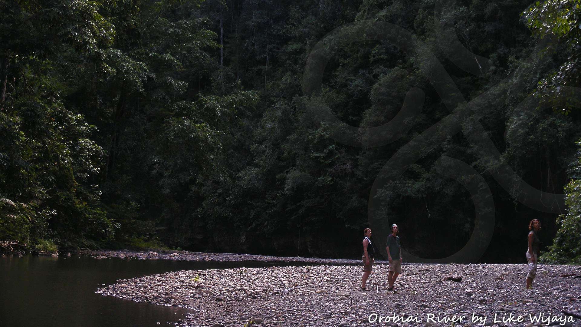 View of the Orobiai River on the largest Raja Ampat island of Waigeo in eastern Indonesia. Copyright &copy; Like Wijaya
